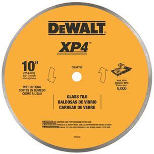 BLADES | Dewalt 10 in. Continuous Rim Glass Tile Blade - DWA4769