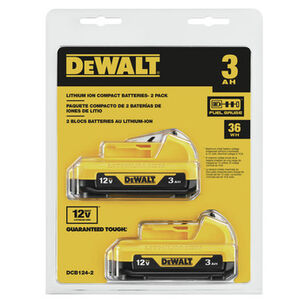BATTERIES AND CHARGERS | Dewalt 12V MAX 3Ah Battery (2-Pack) - DCB124-2
