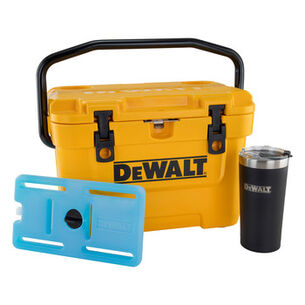 CLOTHING AND GEAR | Dewalt 10 Quart Roto-Molded Lunchbox Cooler/ 10 Quart Ice Pack Cooler/ 20 oz. Black Tumbler Combo - DXC1012B