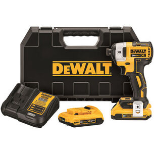 CLEARANCE | Dewalt DCF887D2 20V MAX XR Brushless Lithium-Ion 1/4 in. Cordless 3-Speed Impact Driver Kit with (2) 2 Ah Batteries