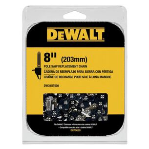 OUTDOOR TOOLS AND EQUIPMENT | Dewalt 8 in. Pole Saw Replacement Chain - DWO1DT608