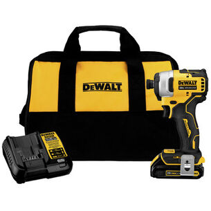 FRAMING AND CONSTRUCTION | Dewalt ATOMIC 20V MAX Brushless Lithium-Ion 1/4 in. Cordless Impact Driver Kit (1.5 Ah) - DCF809C1