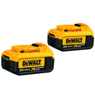 POWER TOOLS | Dewalt 20V MAX XR 4Ah Battery (2-Pack) - DCB204-2