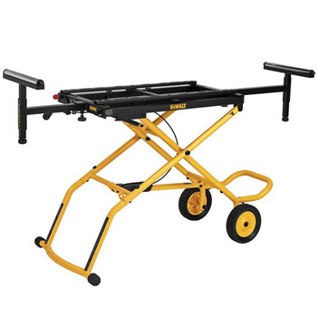 SAW ACCESSORIES | Dewalt 25 in. x 60 in. x 32.5 in. Heavy-Duty Rolling Miter Saw Stand - Yellow/Black - DWX726