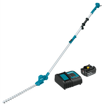 HEDGE TRIMMERS | Makita 18V LXT Lithium-Ion 18 in. Cordless Telescoping Articulating Pole Hedge Trimmer Kit (4 Ah) - XNU05SM1
