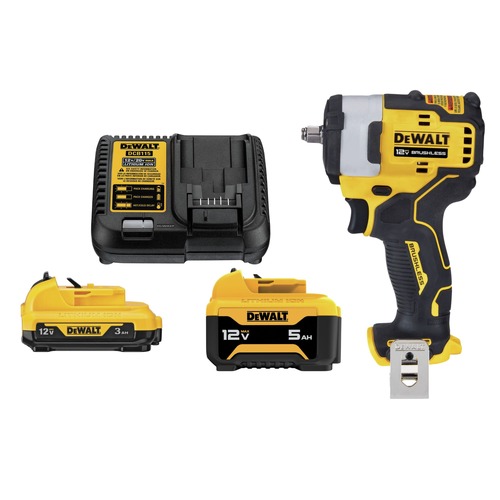 Impact Drivers | Dewalt DCF903BDCB135C-BNDL 12V MAX XTREME Brushless 3/8 in. Cordless Impact Wrench with 2-Piece Lithium-Ion Batteries and Charger Starter Kit Bundle (3 Ah/5 Ah) image number 0