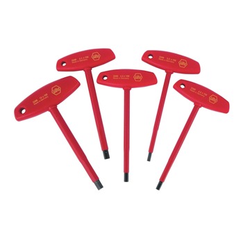 SCREWDRIVERS | Wiha Tools 5-Piece Insulated T-Handle Metric Hex Screwdriver Set - 33478