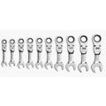 Combination Wrenches | GearWrench 9550 10-Piece 12-Point Metric Stubby Flex Combo Ratcheting Wrench Set image number 0