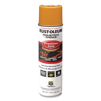 Rust-Oleum Industrial Choice M1600 System 17 oz. Aerosol Can Solvent-Based Precision Line Marking Paint - Flat Yellow (12/Carton) - 203024V