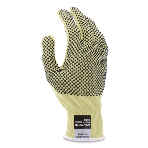 Work Gloves | MCR Safety 9396L CutPro Kevlar Gloves 9396 Yellow/Black Large Pair image number 0