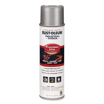PRODUCTS | Rust-Oleum Industrial Choice M1600 System 17 oz. Aerosol Can Solvent-Based Precision Line Marking Paint - Flat Silver (12/Carton) - 239007