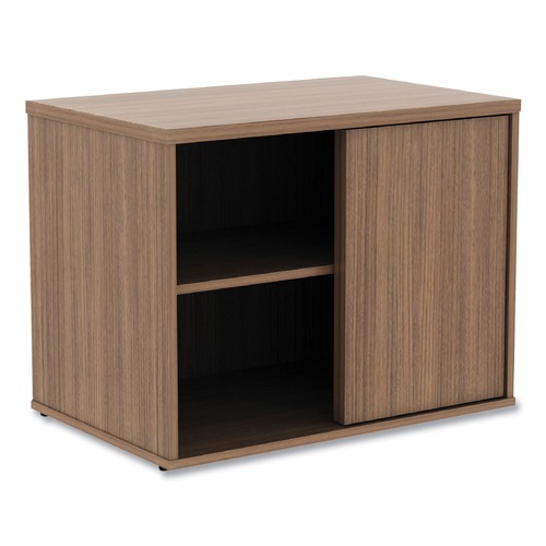 Alera Open Office Desk Series 29.5w x 19.13d x 22.78h Low Storage Cabinet Credenza - Modern Walnut - ALELS593020WA