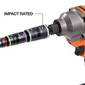 Impact Sockets | Klein Tools 32934M Impact Driver, 8-in-1 Metric Socket Set, 4 Flip Sockets with 7, 8, 10, 12, 13, 14, 15 and 17mm Nut Driver Sizes, Impact Rated 6-1/2-Inch Shaft image number 4