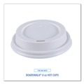  | Boardwalk BWKHOTWH8 Plastic Hot Cup Lids for 8 oz. Hot Cups - White (50/Sleeve, 20 Sleeves/Carton) image number 6
