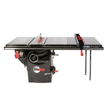 SawStop 1.75 HP Contractor Saw with 36 in. Professional T-Glide Advance Fence, Rails and Extension Table - CNS175-ATGP36-SI