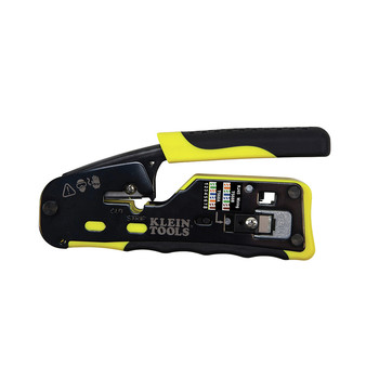 CRIMPERS | Klein Tools Ratcheting Cable Crimper/Stripper/Cutter for Pass-Thru Connectors - VDV226-110
