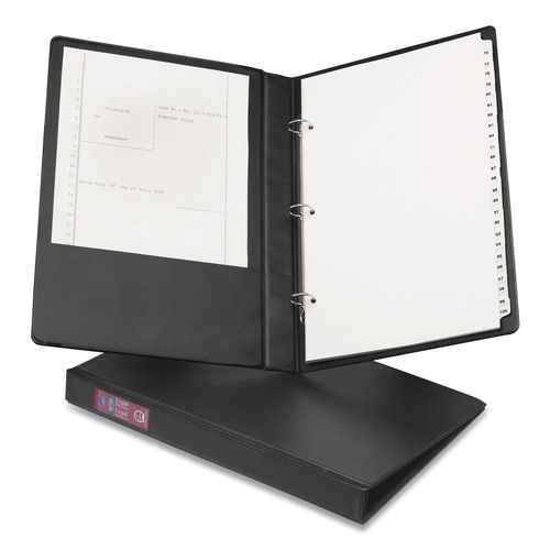 July Member-Exclusive Offer Save 10% off on One Item | Avery 06400 3 Round Rings 1 in. Capacity 14 in. x 8.5 in. Legal Durable Non-View Binder - Black image number 0