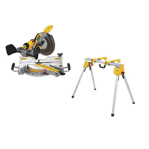 Miter Saws | Dewalt DWS779DWX725B-BNDL 12 in. Corded Double Bevel Sliding Compound Miter Saw with Heavy Duty Work Stand image number 0