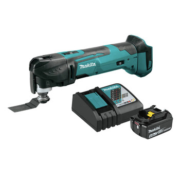 MULTI TOOLS | Makita 18V LXT Brushless Lithium-Ion Cordless Multi-Tool with Battery and Charger Starter Pack Bundle (4 Ah) - XMT03Z-BL1840BDC1