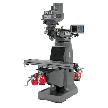 JET JTM-4VS 230/460V Variable Speed Milling Machine with 3-Axis Powerfeeds and ACU-RITE 200S DRO (Quill) - JT9-690141