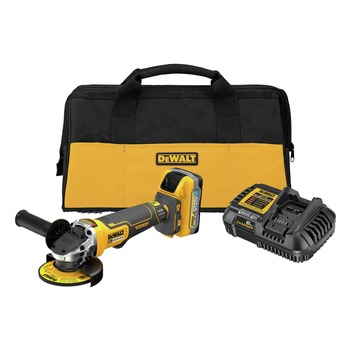 ANGLE GRINDERS | Dewalt 20V MAX XR Brushless Lithium-Ion 4-1/2 in. Cordless Paddle Switch Small Angle Grinder Kit (5 Ah) - DCG413H1