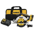 Circular Saws | Dewalt DCS565P1 20V MAX Brushless Lithium-Ion 6-1/2 in. Cordless Circular Saw Kit (5 Ah) image number 0