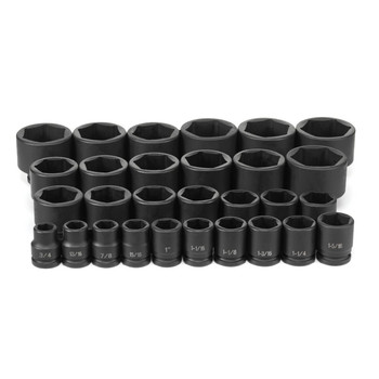 AUTOMOTIVE | Grey Pneumatic 3/4 in. Dr 6 Pt SAE Master Impact Socket Set, 29 pc - 8029