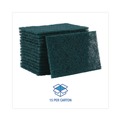  | Boardwalk 86LGI 6 in. x 9 in. Heavy-Duty Scour Pad - Green (15/Carton) image number 6