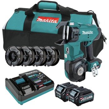 PLUMBING AND DRAIN CLEANING | Makita 40V MAX XGT Brushless Lithium-Ion 16 Gauge Rebar Tying Tool Kit (2.5 Ah) - GRT01D