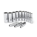 Socket Sets | GearWrench 80304 13-Piece 6-Point Deep Metric 1/4 in. Drive Socket Set image number 1