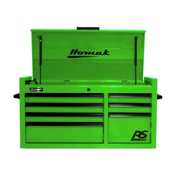 JOBSITE STORAGE | Homak RS Pro 41 in. 7-Drawer Top Chest with Outlet - Lime Green - LG02004173