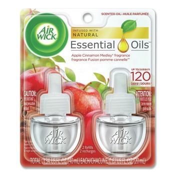 Air Wick 0.67 oz. Scented Oil Refill - Apple Cinnamon Medley (2/Pack) - 62338-95499