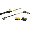 Dewalt DCPS620M1-DCPH820BH 20V MAX XR Brushless Lithium-Ion Cordless Pole Saw and Pole Hedge Trimmer Head with 20V MAX Compatibility Bundle (4 Ah) image number 0