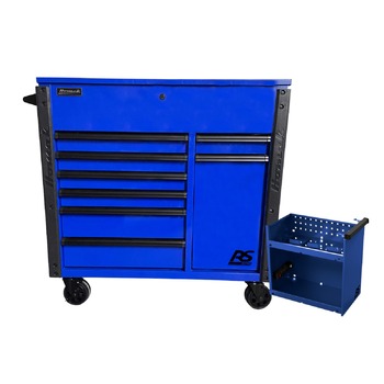 UTILITY CARTS | Homak RSPRO 44 in. 8-Drawer Power Service Cart - Blue - BL06044080