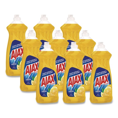 Ajax 144673 28 oz. Bottle Dish Detergent - Lemon Scent (9/Carton)