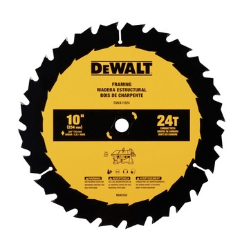 Dewalt 10 in. 24T Tungsten Carbide Tipped Steel General Purpose Circular Saw Blade DWA11024