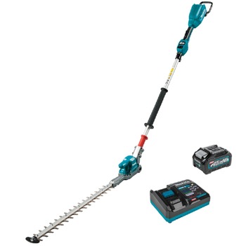 MIR 511980 | Makita 40V MAX XGT Brushless Lithium-Ion 24 in. Cordless Articulating Pole Hedge Trimmer Kit (4 Ah) - GNU01M1