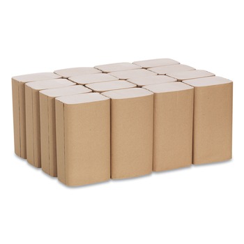 Georgia Pacific Professional 23504 10.25 in. x 9.25 in. 1-Ply Pacific Blue Basic S-Fold Paper Towels - Brown (4000/Carton)