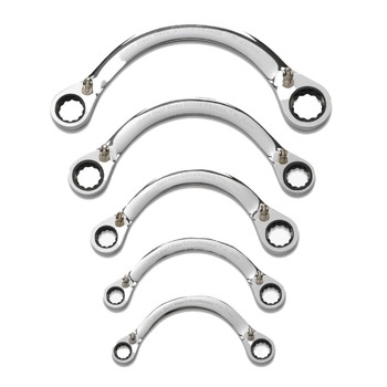 GearWrench 5-Piece Metric Half Moon Reversible Ratcheting Wrench Set - 9850