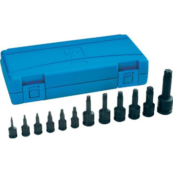 SOCKETS | Grey Pneumatic 12-Piece Assorted Drive Internal Star Impact Driver Socket Set - 1234T