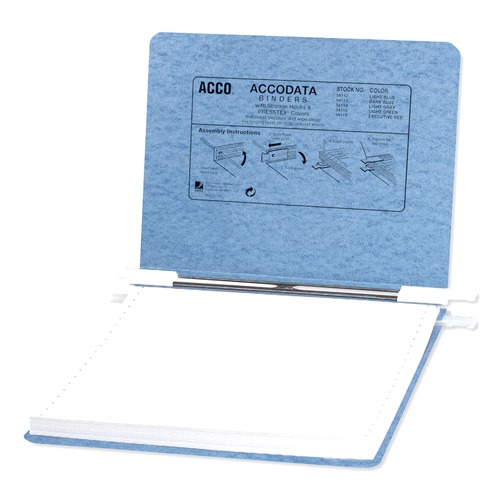July Member-Exclusive Offer Save 10% off on One Item | ACCO A7054112A PRESSTEX 9.5 in. x 11 in. 6 in. Capacity 2 Posts Post Binders with Storage Hooks - Light Blue image number 0