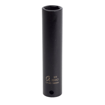 IMPACT SOCKETS | Sunex 224XD 1/2 in. Drive 3/4 in. SAE Extra Long Deep Impact Socket