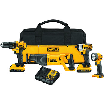 Dewalt 4-Tool Combo Kit - 20V MAX Cordless with (2) 2Ah Batteries - DCK420D2