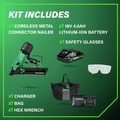 Framing Nailers | Metabo HPT NR1838DKAM 18V MultiVolt Brushless Lithium-Ion 1-1/2 in. Cordless Metal Connector Nailer Kit (4 Ah) image number 1