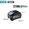 Batteries | Makita BL4040F 40V MAX XGT 4 Ah Lithium-Ion High Power Battery image number 10
