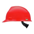 Hard Hats | MSA 475363 V-Gard Slotted Cap with Fas-Trac III Suspension - Red image number 3