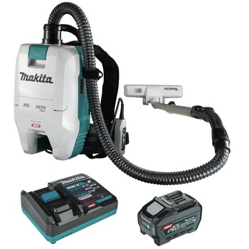 Makita 40V max XGT Brushless Lithium-Ion 2-Quart Cordless Dry Backpack Vacuum Kit (5 Ah) - GCV05T1X