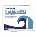  | Boardwalk BWK KNIFEMWPS Mediumweight Polystyrene Knife - White (100/Box) image number 0
