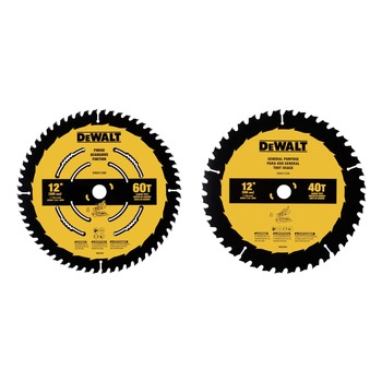 CIRCULAR SAW BLADES | Dewalt 40T/60T 12 in. Large Diameter Circular Saw Blades Combo Pack - DWA112CMB