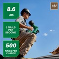 Coil Nailers | Metabo HPT NV1845DAM 18V MultiVolt Lithium-Ion Cordless Coil Roofing Nailer Kit (2 Ah) image number 2